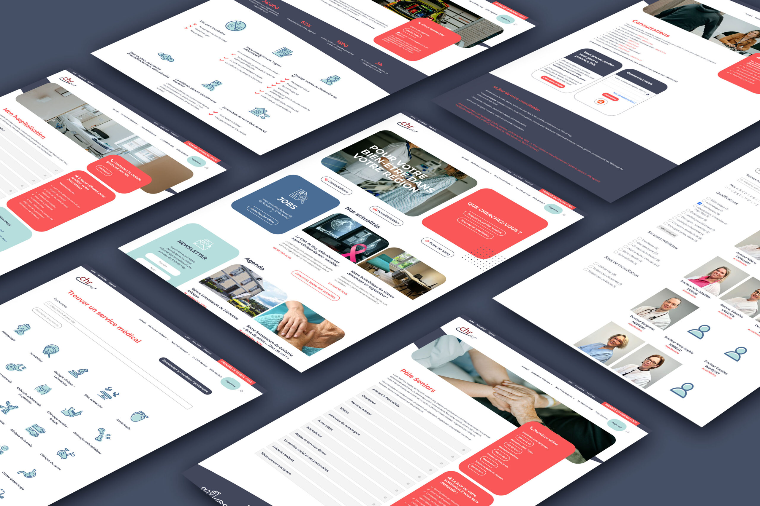 CHR de Huy - Refonte identité visuelle et création de site web - Periskop - Agence de communication - Studio graphique