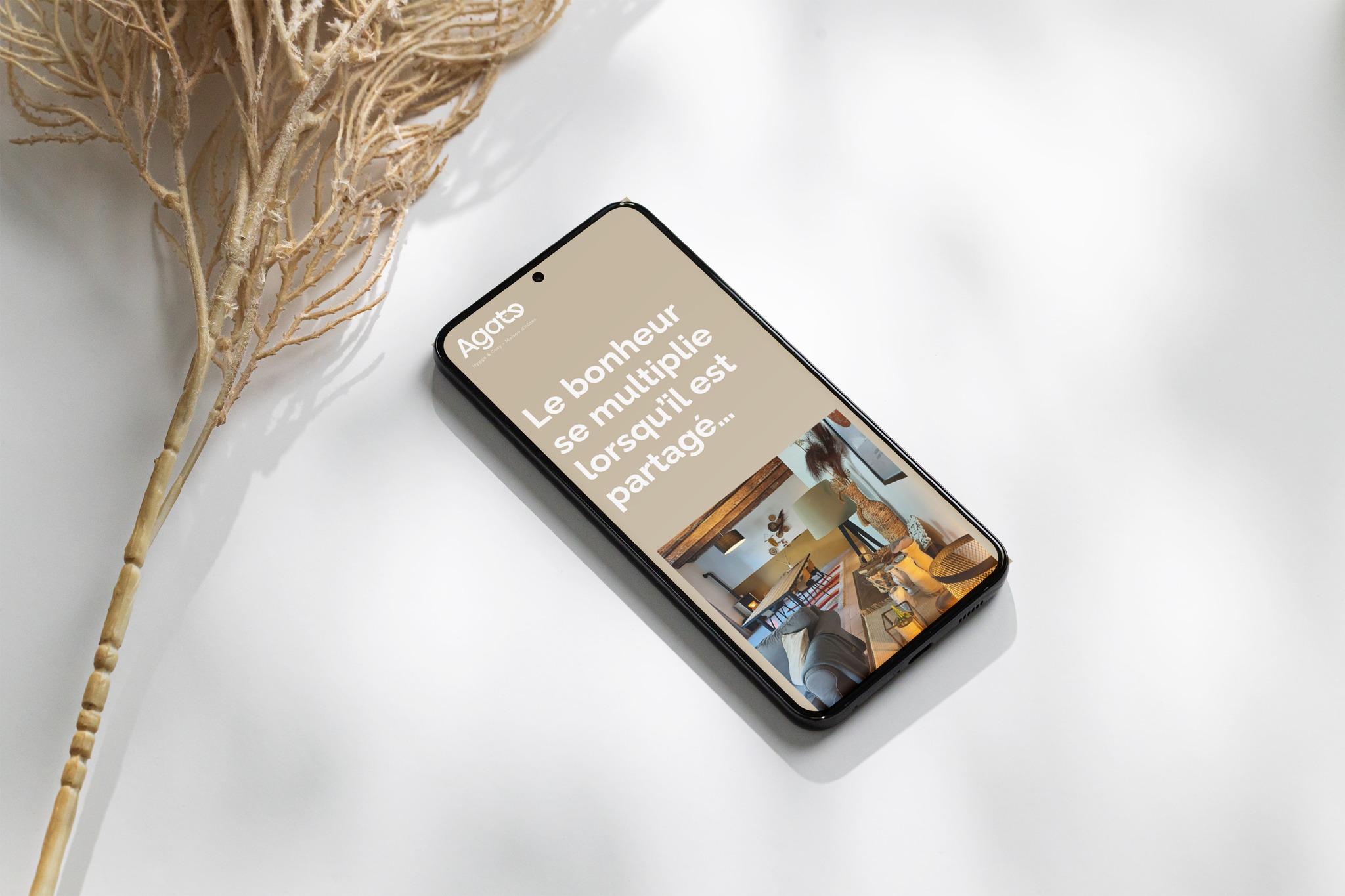 Agate - Maison d'hôtes - Location - Voyage - Liège - Graphisme - Identité visuelle - Site web - Accompagnement - Consulting - Coaching - Periskop - Agence de communication - Studio graphique - Création de site web