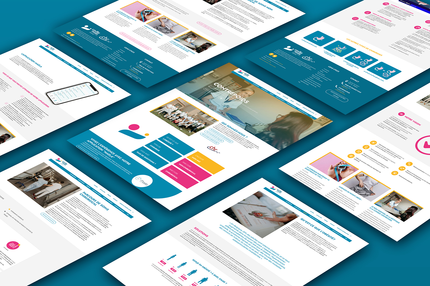 Contre-Poids - CHR de Huy - Clinique de l'obésité - Naming - Logo - Identité visuelle - Branding - Création de site web - Periskop - Agence de communication - Studio graphique - Website