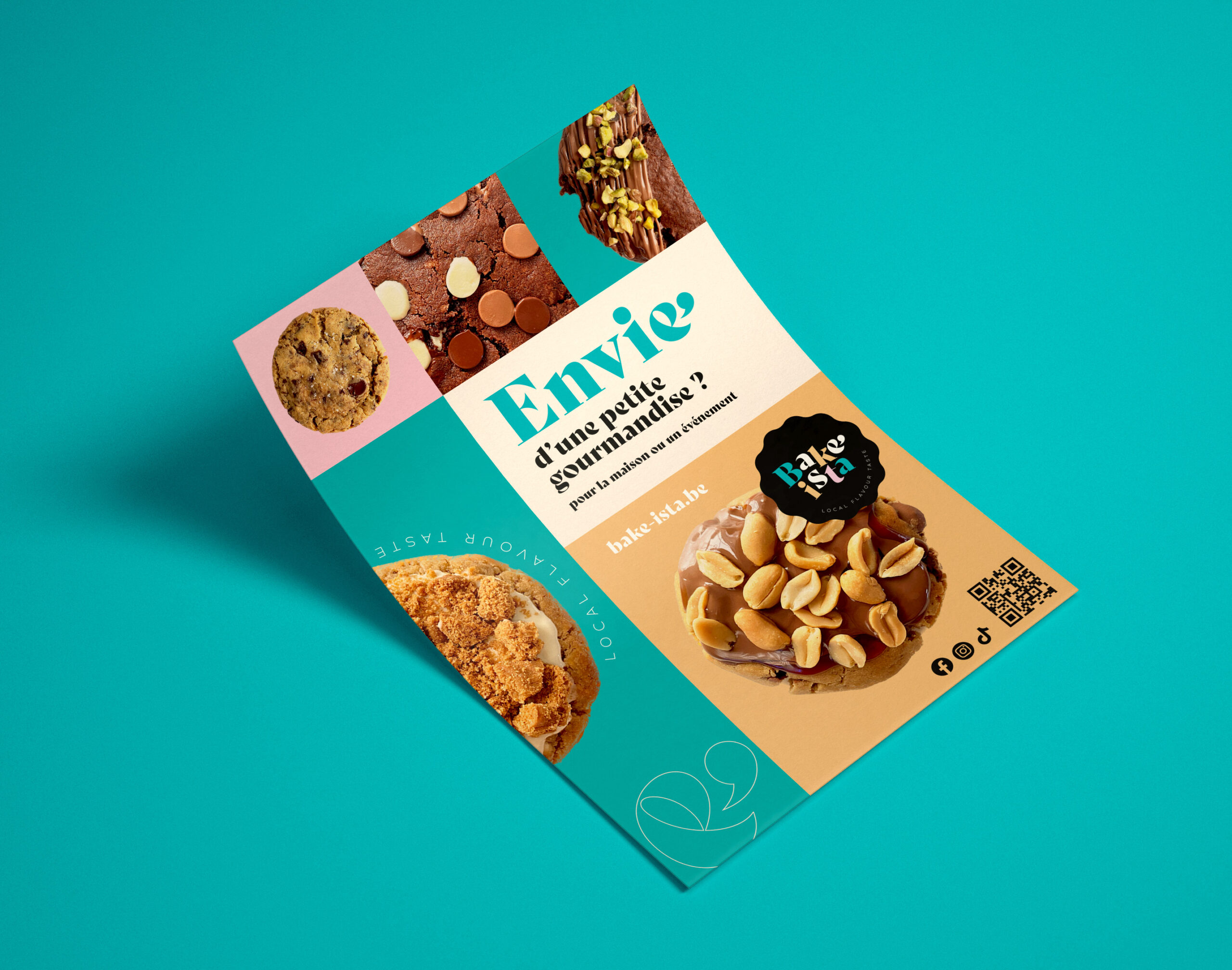 Bake Ista - Cookies et desserts maison - Homemade - Alimentation - Packaging - Etiquettes - Periskop - Agence de communication - Studio graphique - Flyers