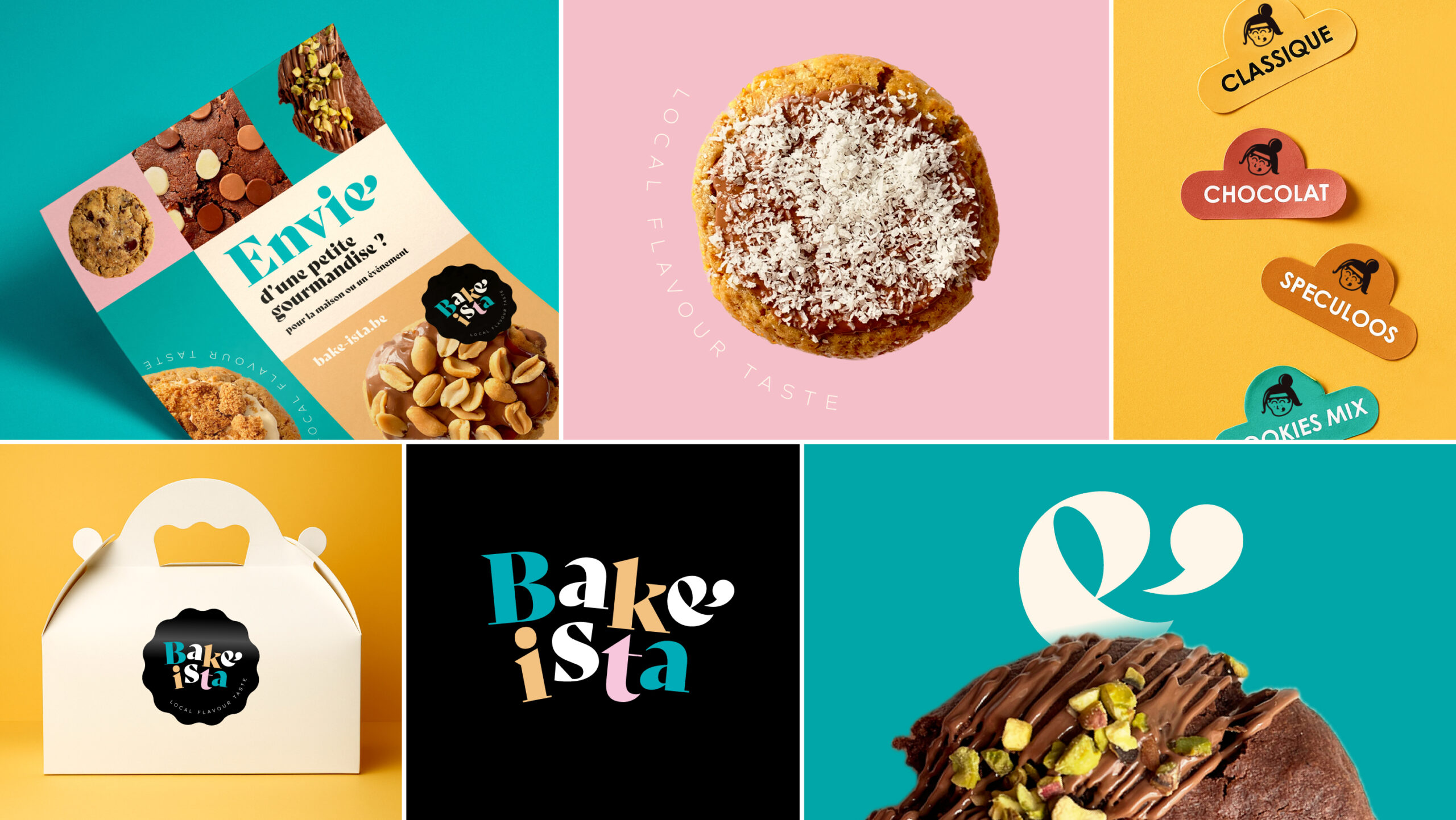 Bake Ista - Cookies et desserts maison - Homemade - Alimentation - Packaging - Etiquettes - Periskop - Agence de communication - Studio graphique
