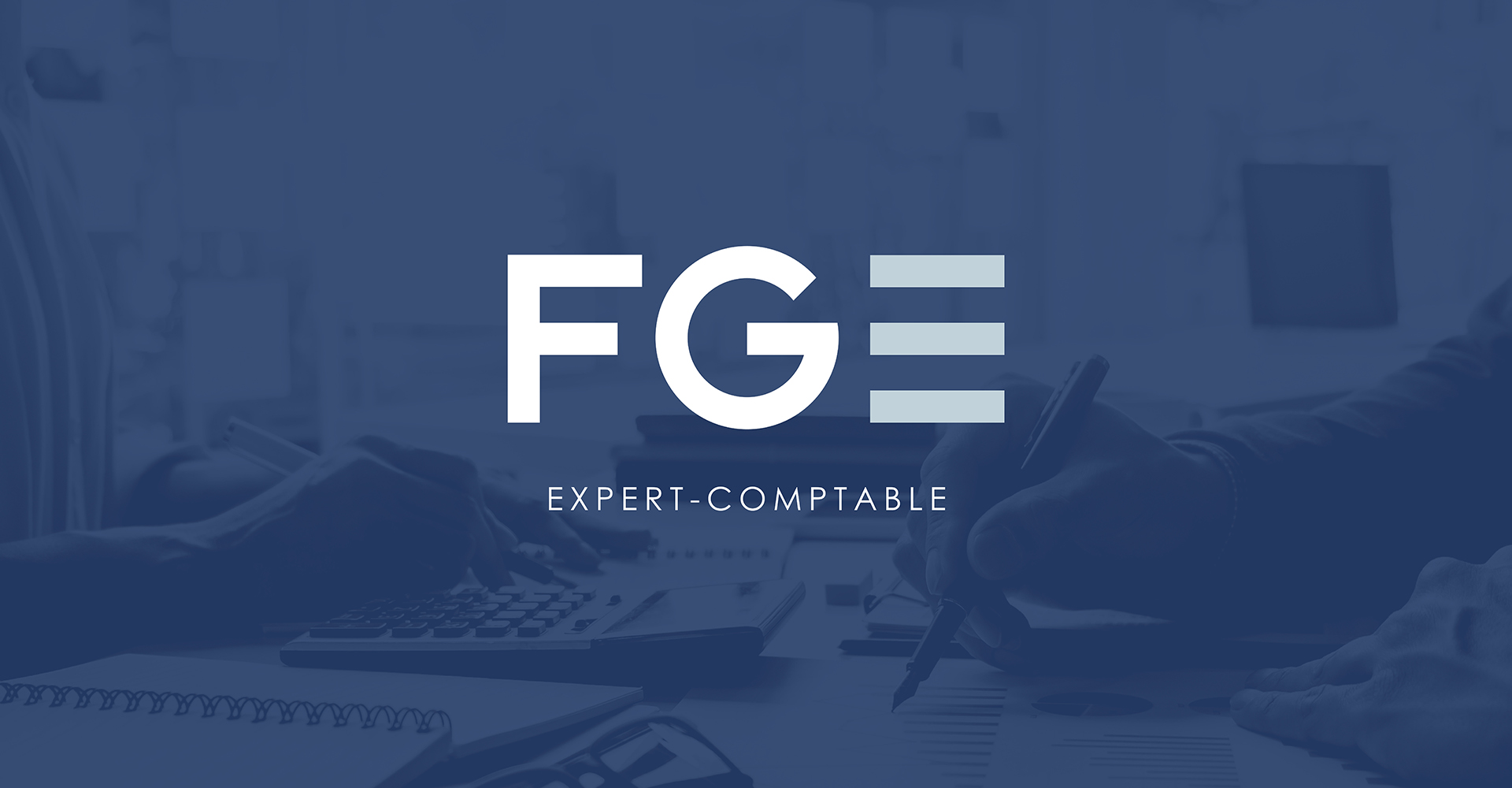 Création d'un logo, d'une identité visuelle et de contenu de communication pour FGE Bureau expert comptable - Periskop